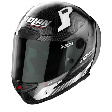 Nolan X-804 RS Ultra Carbon Hot Lap 012 Carbon Wit Integraalhelm