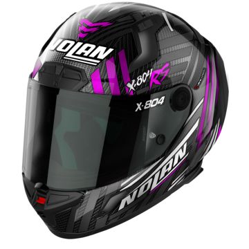 Nolan X-804 RS Ultra Carbon Spectre 021 Wit Chroom Fuchsia Integraalhelm