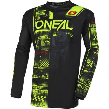 O'NEAL Element Attack Black Yellow Motocross Jersey