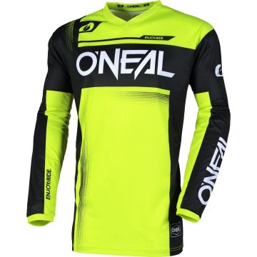 O'NEAL Element Racewear Black Neon Yellow Motocross Jersey