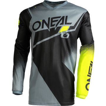 O'NEAL Element Racewear V.22 Black Grey Yellow Motocross Jersey