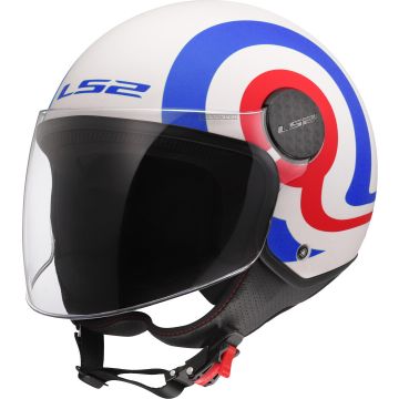 LS2 OF558 Sphere Lux II Urby Wit Blauw Rood 06 Jethelm