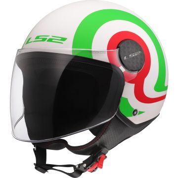LS2 OF558 Sphere Lux II Urby Wit Groen Rood 06 Jethelm