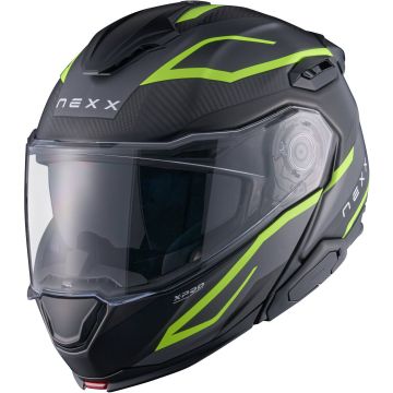 Nexx X.Lifetour Pro Mile Carbon Mat Grijs Neon Geel Systeemhelm