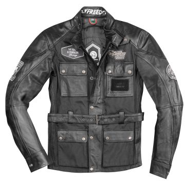 HolyFreedom Quattro TL Zwart Leren/Textiele Motorjas