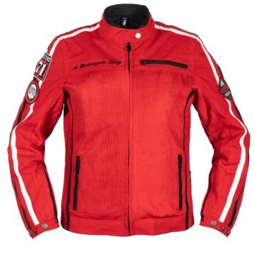Helstons Queen Tissu Mesh Jas Rood      