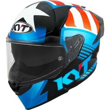 KYT R2R Straight Rood Wit Blauw Integraalhelm