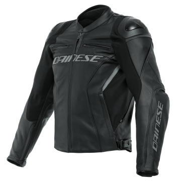 Dainese Racing 4 Leren Jas Zwart Zwart     