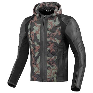 Bogotto Radic Leren / Textiele Motorjas Groen 