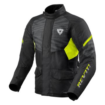 REV'IT! Duke H2O Jas Zwart Neon Geel     