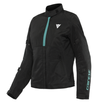 Dainese Risoluta Air Tex Jas Dames Zwart Aqua Groen   