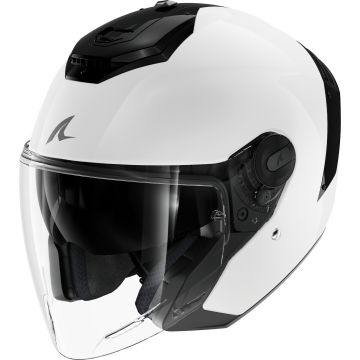 Shark RS Jet Blank Wit Zwart Jethelm