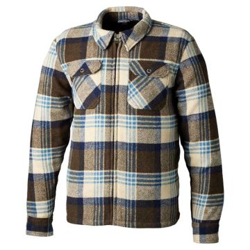 RST Brushed Ce Mens Textiel Shirt Bruin Blauw Geruit