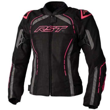 RST S1 Mesh Ce Ladies Textile Jacket Black Pink Grey