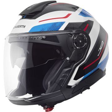 Schuberth J2 Sigma Wit Blauw Rood Jethelm