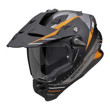 Scorpion ADF-9000 AIR Feat Matt Zwart Zilver Oranje Adventure Helm