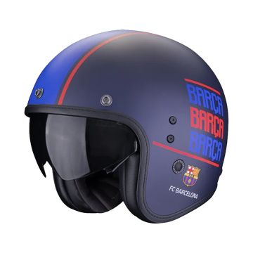 Scorpion Belfast Evo FC Barcelona Blauw Mat Jethelm