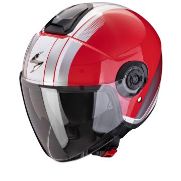 Scorpion Exo-City II Vel Rood Wit Jethelm