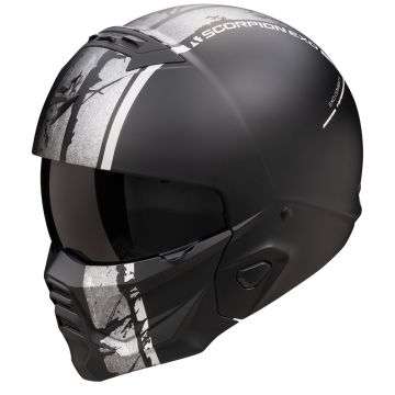 Scorpion Exo-Combat II Lord Mat Zwart Zilver Jethelm
