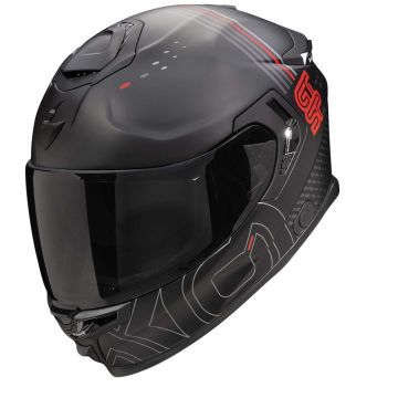 Scorpion EXO-GT SP AIR Techlane Mat Zwart Grijs Rood Integraalhelm