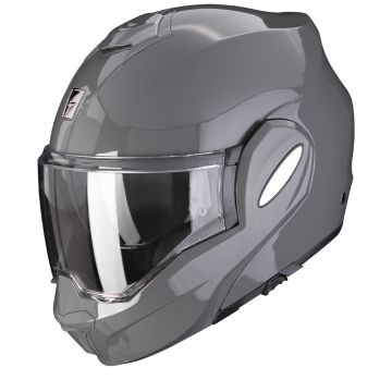 Scorpion Exo-Tech Evo Solid Cement Grijs Systeemhelm