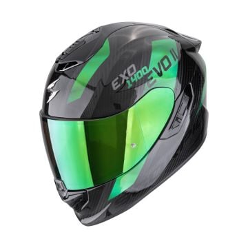 Scorpion EXO-1400 Evo II Carbon Air Platted Zwart Groen Integraalhelm
