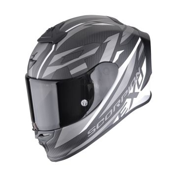 Scorpion EXO-R1 Evo Carbon Air Runner Zwart Wit Integraalhelm