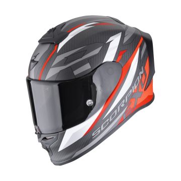 Scorpion EXO-R1 Evo Carbon Air Runner Zwart Wit Rood Integraalhelm