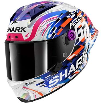 Shark Aeron-GP Replica Zarco GP De France DVB Carbon Violet Blauw Glossy Integraalhelm