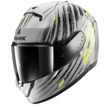 Shark Ridill 2 Assya Zilver Antraciet Geel SAY Integraalhelm