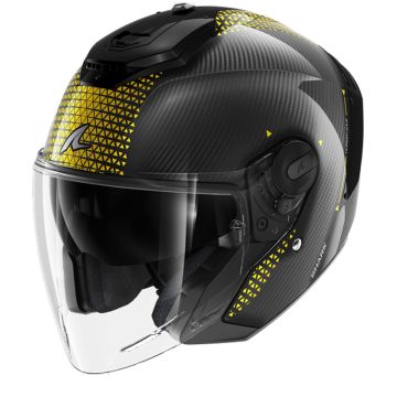 Shark RS JET Carbon Ikonik Carbon Goud Chrom DQU Jethelm