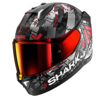 Shark SKWAL i3 Hellcat Mat Zwart Chrom Rood KUR Integraalhelm