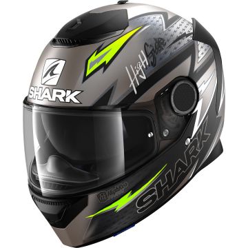 Shark Spartan 1.2 Adrian Parassol Mat Antraciet Zwart Geel AKY Integraalhelm