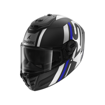 Shark Spartan RS Carbon Shawn Mat Carbon Blauw Zilver DBS Integraalhelm