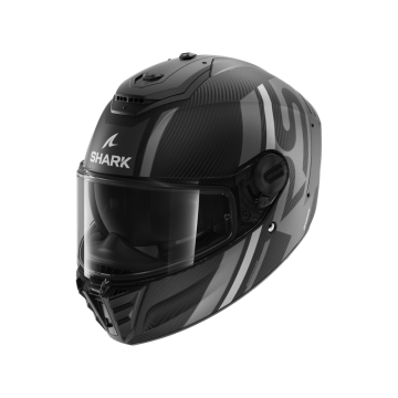 Shark Spartan RS Carbon Shawn Mat Carbon Zilver Antraciet DSA Integraalhelm