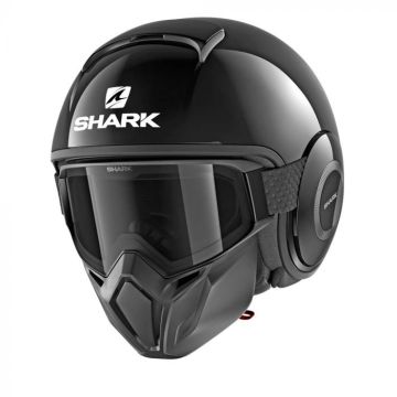 Shark Street Drak Blank BLK Zwart Jethelm