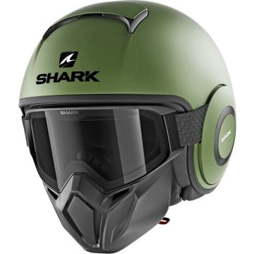 Shark Street Drak Blank GMA Mat Groen Jethelm
