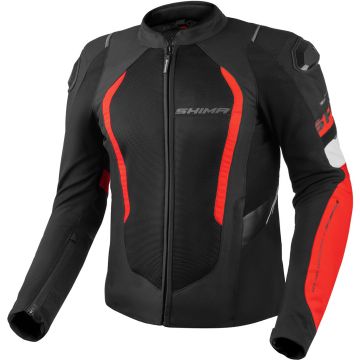 SHIMA Mesh Pro 2.0 Zwart Rood Wit Textiele Motorjas