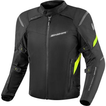 SHIMA Rush 2.0 Waterproof Zwart Geel Textiele Motorjas