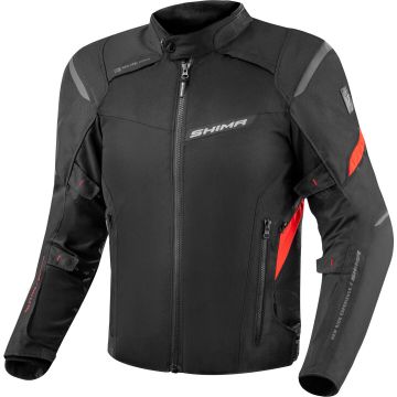 SHIMA Rush 2.0 Waterproof Zwart Rood Textiele Motorjas