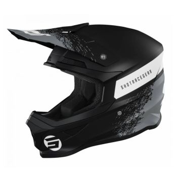 SHOT Furious Roll Zwart Grijs Mat Crosshelm