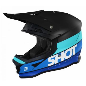 SHOT Furious Story Blauw Mat Crosshelm