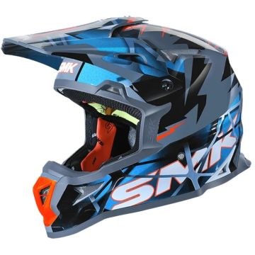 SMK Allterra Fulmine Blauw Grijs Crosshelm