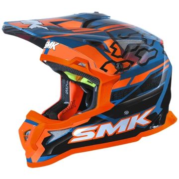SMK Allterra Tribou Oranje Blauw Crosshelm