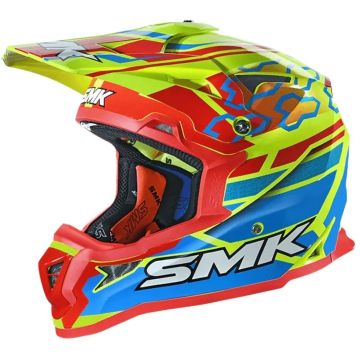 SMK Allterra Tribou Rood Geel Crosshelm