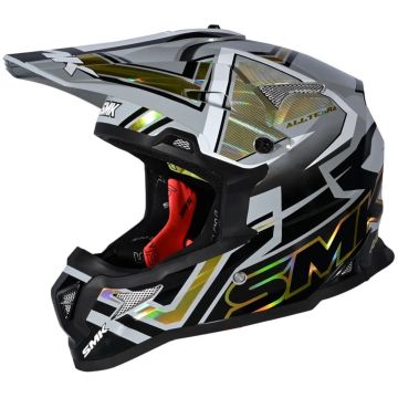 SMK Allterra X-Aces Zwart Grijs Goud Crosshelm