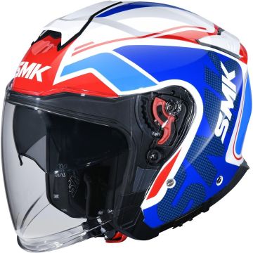 SMK GTJ Tourer Wit Blauw Rood Jethelm