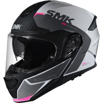 SMK Gullwing Kresto Grijs Roze Systeemhelm