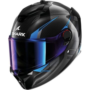 Shark Spartan GT Pro Kultram Carbon Zwart Blauw Integraalhelm