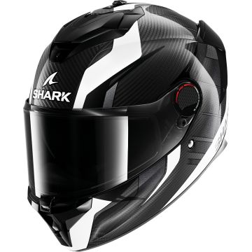 Shark Spartan GT Pro Kultram Carbon Zwart Wit Integraalhelm
